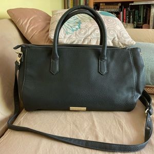 Olivia + Joy Dark Gray Pleather (PVC) Handbag